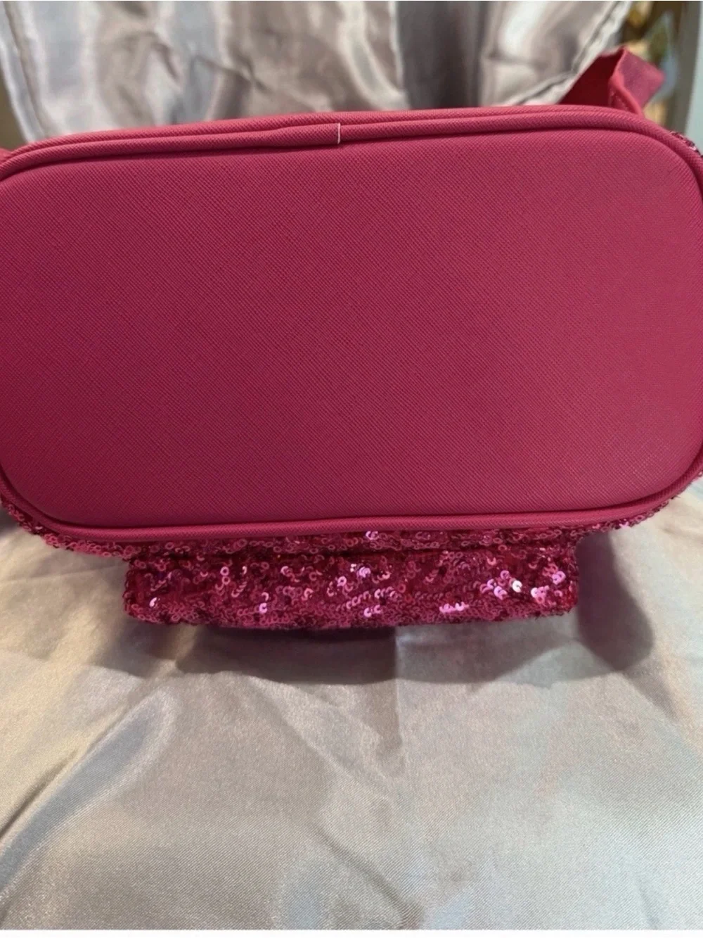 Loungefly x Disney Parks Pink Sequin Minnie Ear Mini Backpack